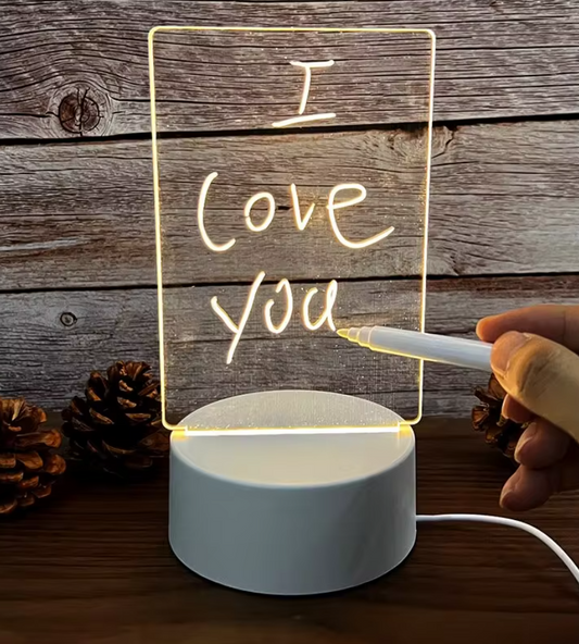 𝗡𝗼𝘁𝗲 𝗕𝗼𝗮𝗿𝗱 𝗖𝗿𝗲𝗮𝘁𝗶𝘃𝗲 𝗟𝗲𝗱 𝗡𝗶𝗴𝗵𝘁 𝗟𝗶𝗴𝗵𝘁 𝗨𝗦𝗕 𝗠𝗲𝘀𝘀𝗮𝗴𝗲 𝗕𝗼𝗮𝗿𝗱 𝗪𝗶𝘁𝗵 𝗣𝗲𝗻 𝗚𝗶𝗳𝘁