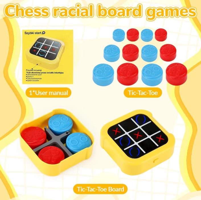 5-in-1 Electronic Touch Tic Tac Toe Puzzle Game – Fun for All Ages